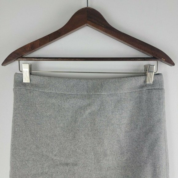 Like New! J Crew Sz 6 The Pencil Skirt Fully Lined Grey Wool Vented Skirt - Picture 4 of 6